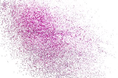 parıltı tozu beyaz arkaplanda ayrılır ya da patlar