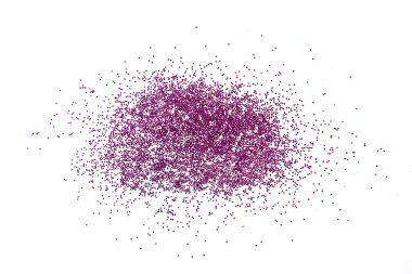 Beyaz arkaplanda parıltı tozu sıçradı