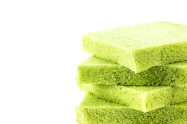 Ekmek dilimini beyaz arkaplanda kapat