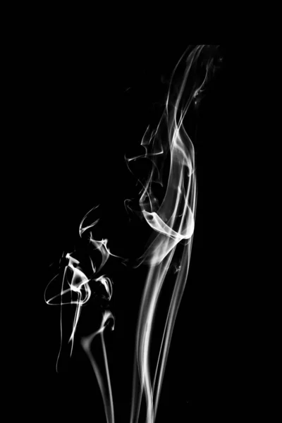Абстрактное Движение Тумана Дыма Черном Фоне — стоковое фото