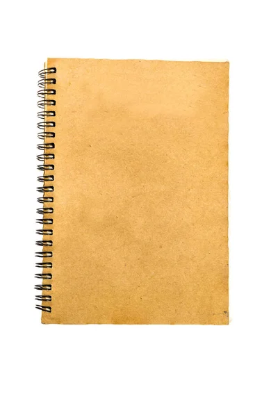 Notebook Branco Isolado Fundo Branco — Fotografia de Stock