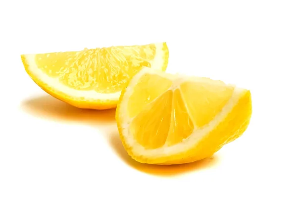 Limone Giallo Sfondo Bianco — Foto Stock