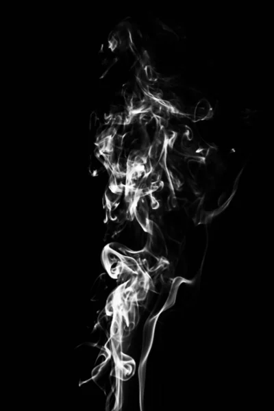 Анотація Туману Або Диму Чорному Тлі — стокове фото