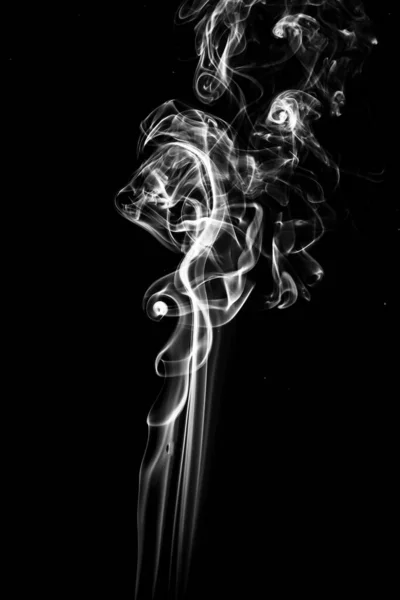 Abstract Fog Smoke Movement Black Background — Stock Photo, Image