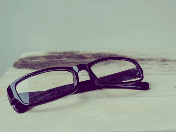 Glasses Eyeglasses Wooden Background — Stock Photo, Image