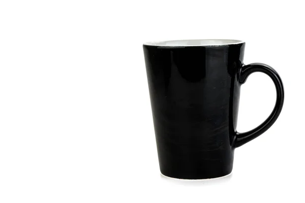 Tasse Café Noir Isolé Sur Blanc — Photo