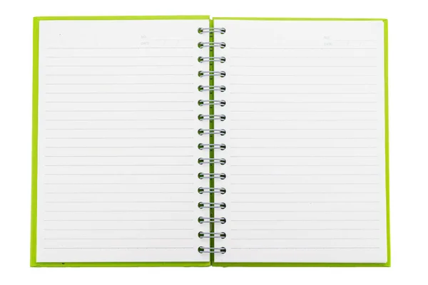 Notebook Branco Fundo Branco — Fotografia de Stock