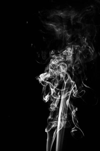 Nebbia Astratta Fumo Movimento Sfondo Nero — Foto Stock