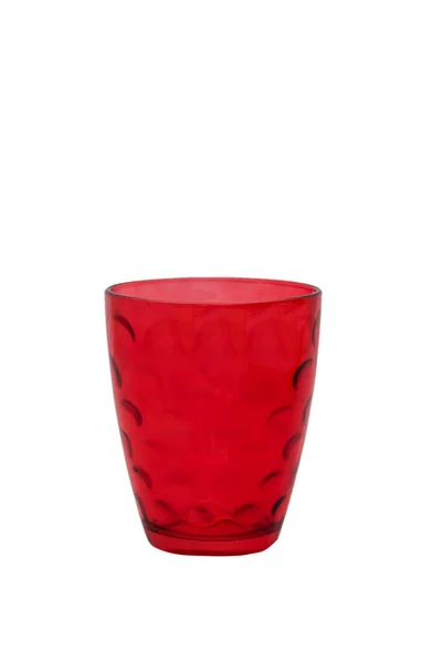 Ein Rotes Glas Isoliert Auf Weißem Hintergrund — Stockfoto