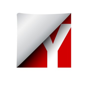 vektör işareti etiket harf Y