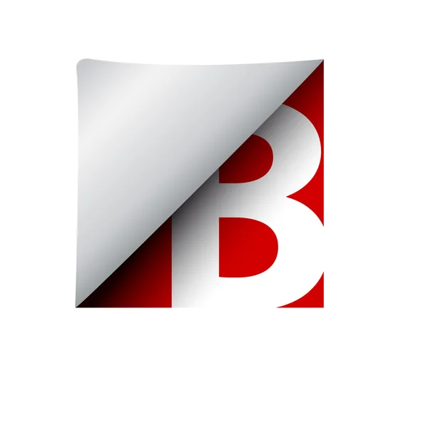 Signe vectoriel étiquette lettre B — Image vectorielle