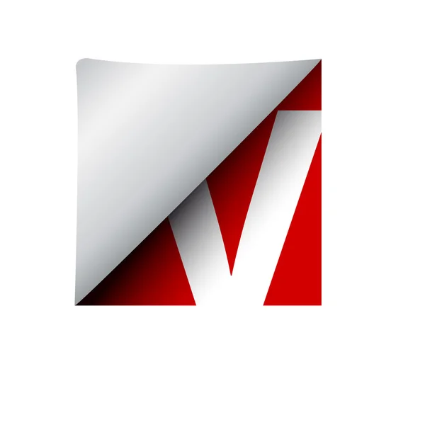 Vektor jel felirat betű V — Stock Vector