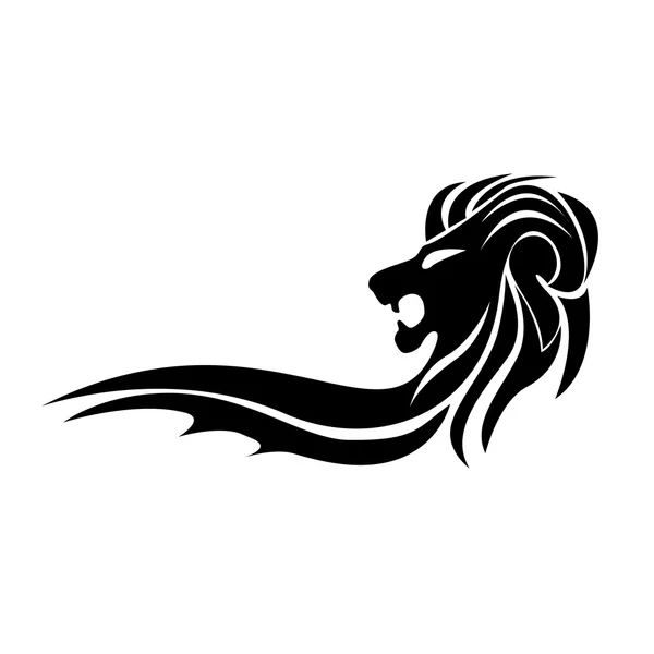 Signo vectorial león negro — Vector de stock