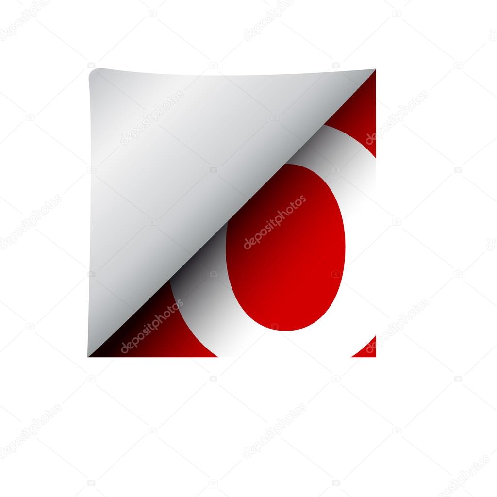 vector sign label letter O