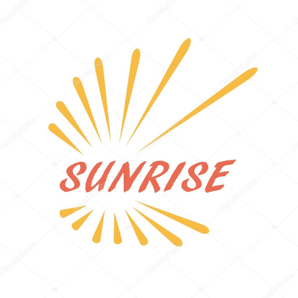 Vector sign abstract sun rays