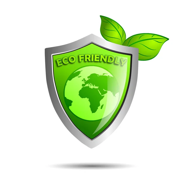 Vector sign Shield Eco Friendly — Stock Vector