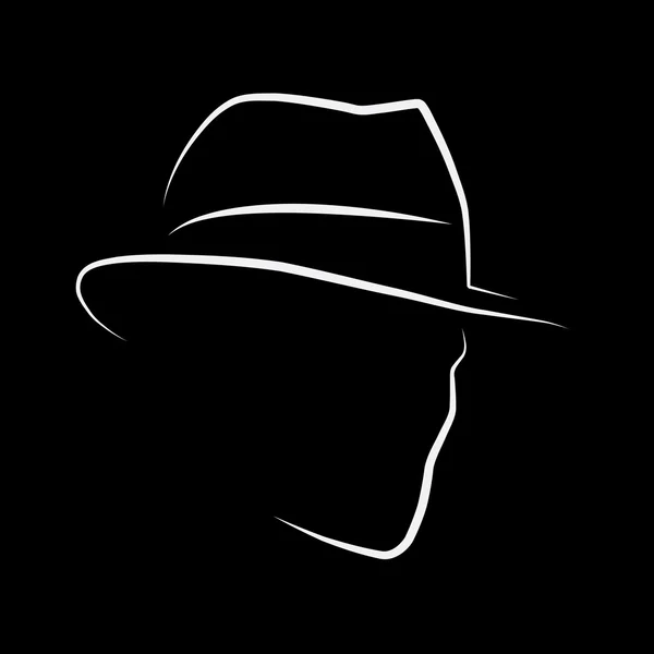 Vektor znamení muž s kloboukem — Stockový vektor