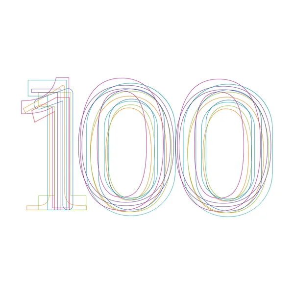 개요에 번호 100 — 스톡 벡터