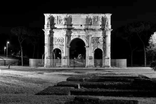 Nacht uitzicht, Rome Costantine de Arc — Stockfoto
