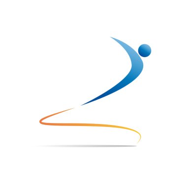 Vektör işareti adam ve hızlı iletme kavramı