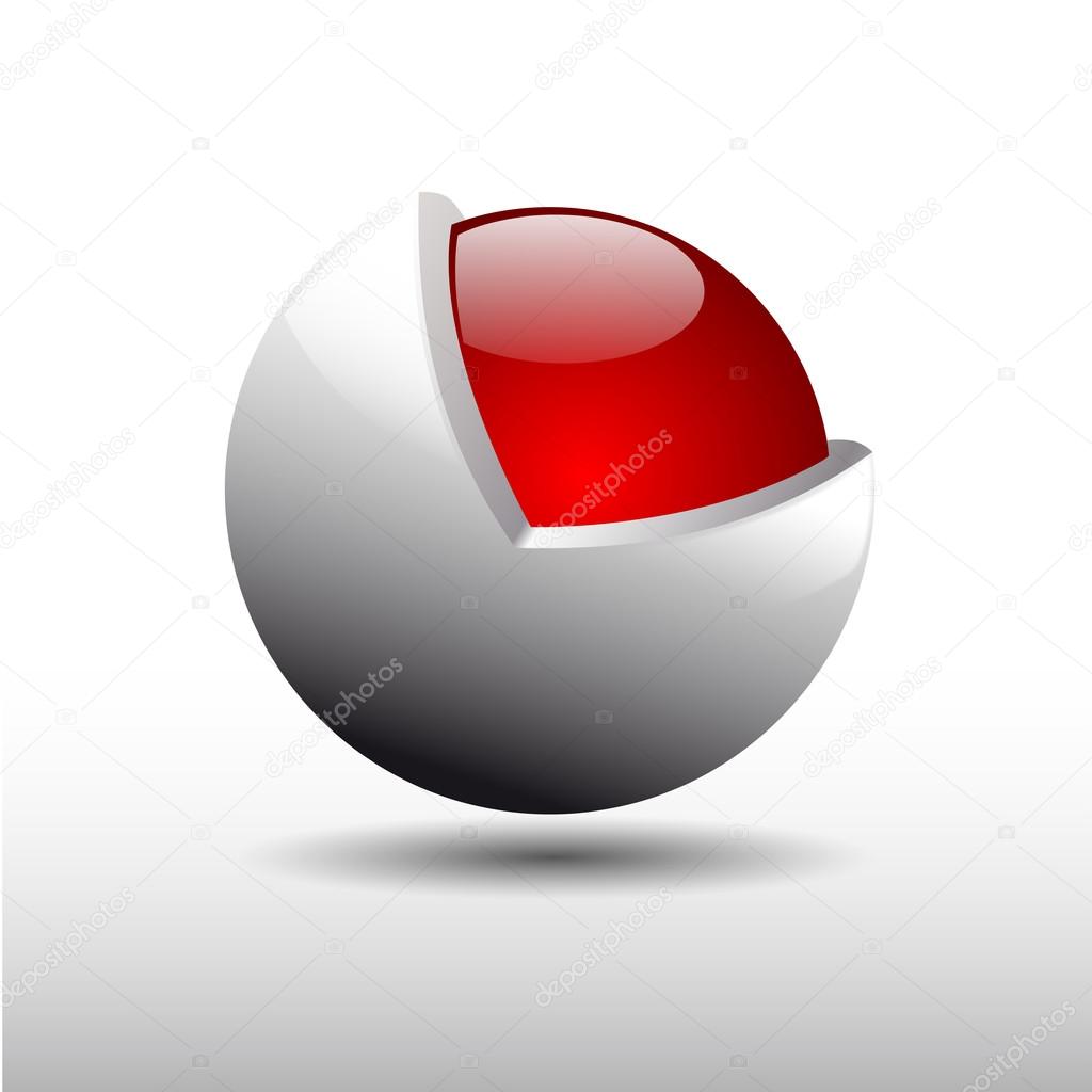 Vector sign metamorphosis, protected sphere