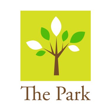 Vektör işareti ağaç parkta