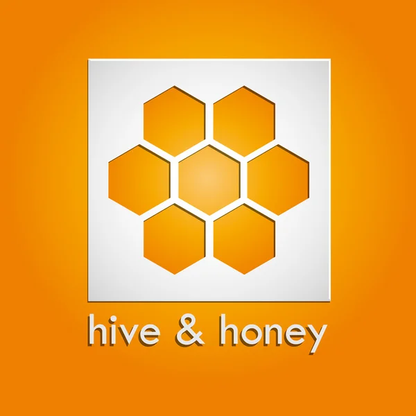 Vector sign hive & honey — Stock Vector