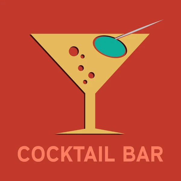 Segno vettoriale Cocktail bar — Vettoriale Stock