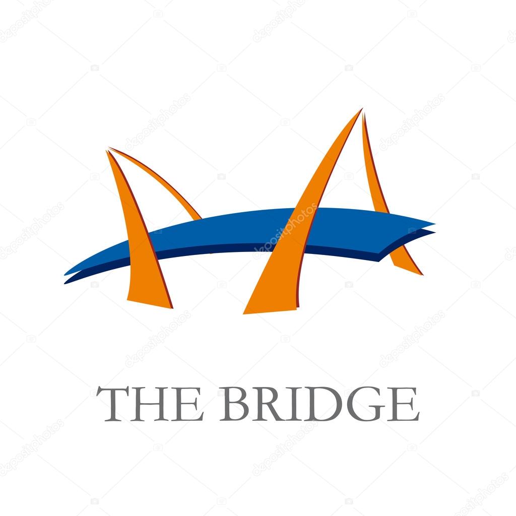 Vector sign  blue bridge