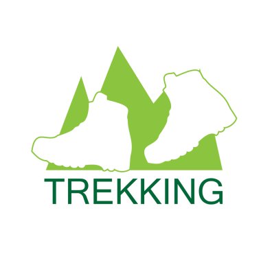 Vektör işareti Dağı trekking