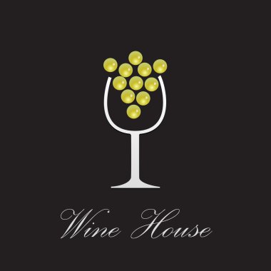 Vektör işareti beyaz şarap