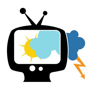Vektör işareti tv şehrinde hava durumu