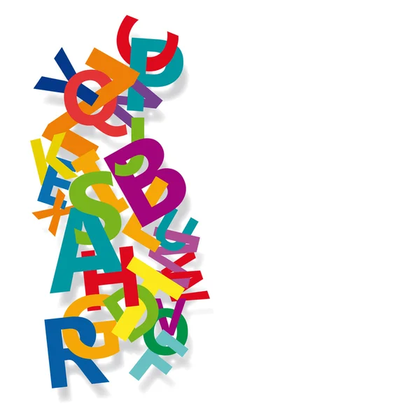 白い背景の上の抽象的な色アルファベット — ストックベクタ