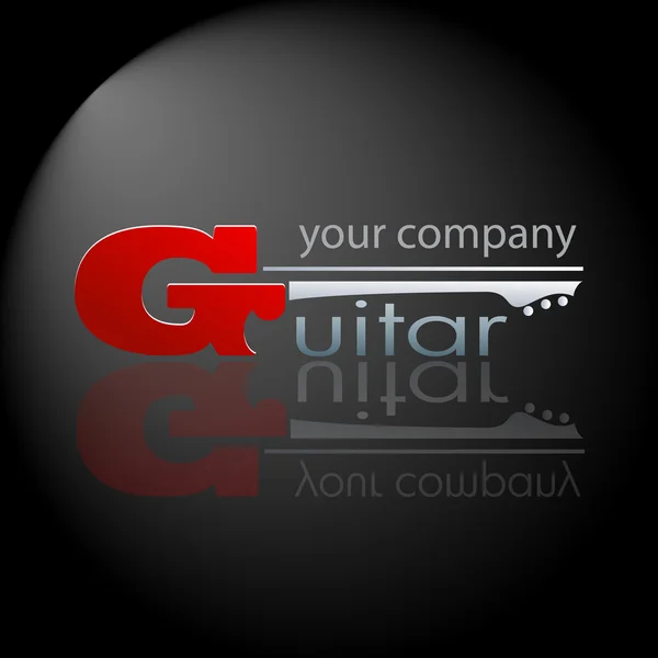 Sinal de vetor Music Store. A guitarra — Vetor de Stock