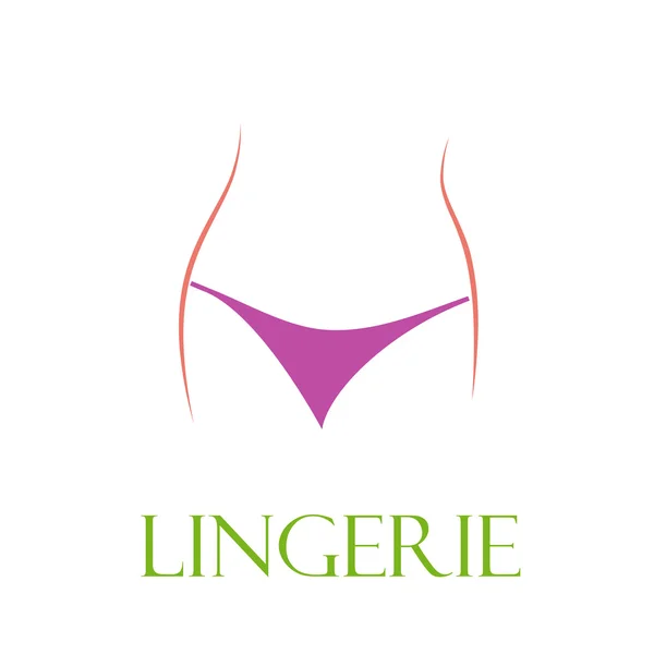 Sinal de vetor Slim lingerie rosa —  Vetores de Stock