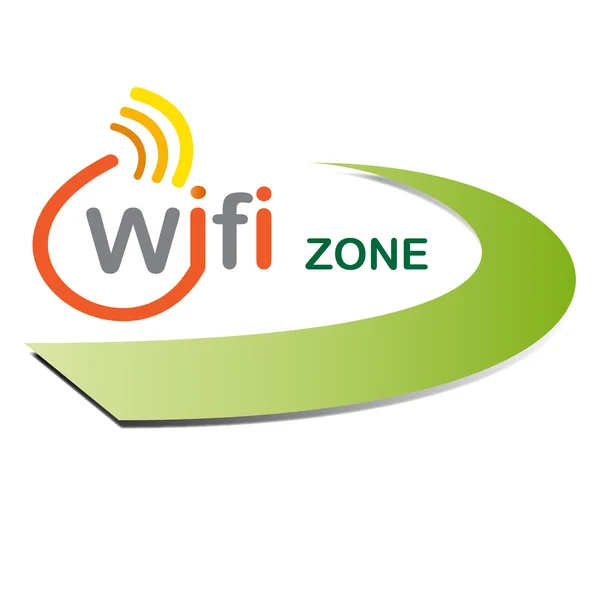Sinal de vetor wifi zone — Vetor de Stock