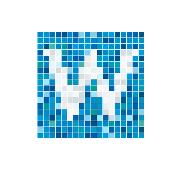 Wektor znak literą W, basen — Wektor stockowy