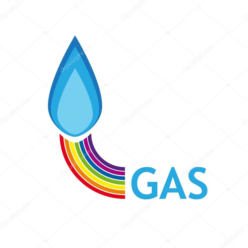 Vector sign rainbow natural gas