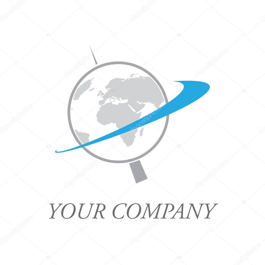 Vector sign rotating globe