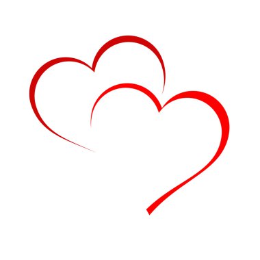 Vektör işareti iki Kalpler