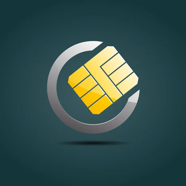 Vector tecken cellulära Sim — Stock vektor