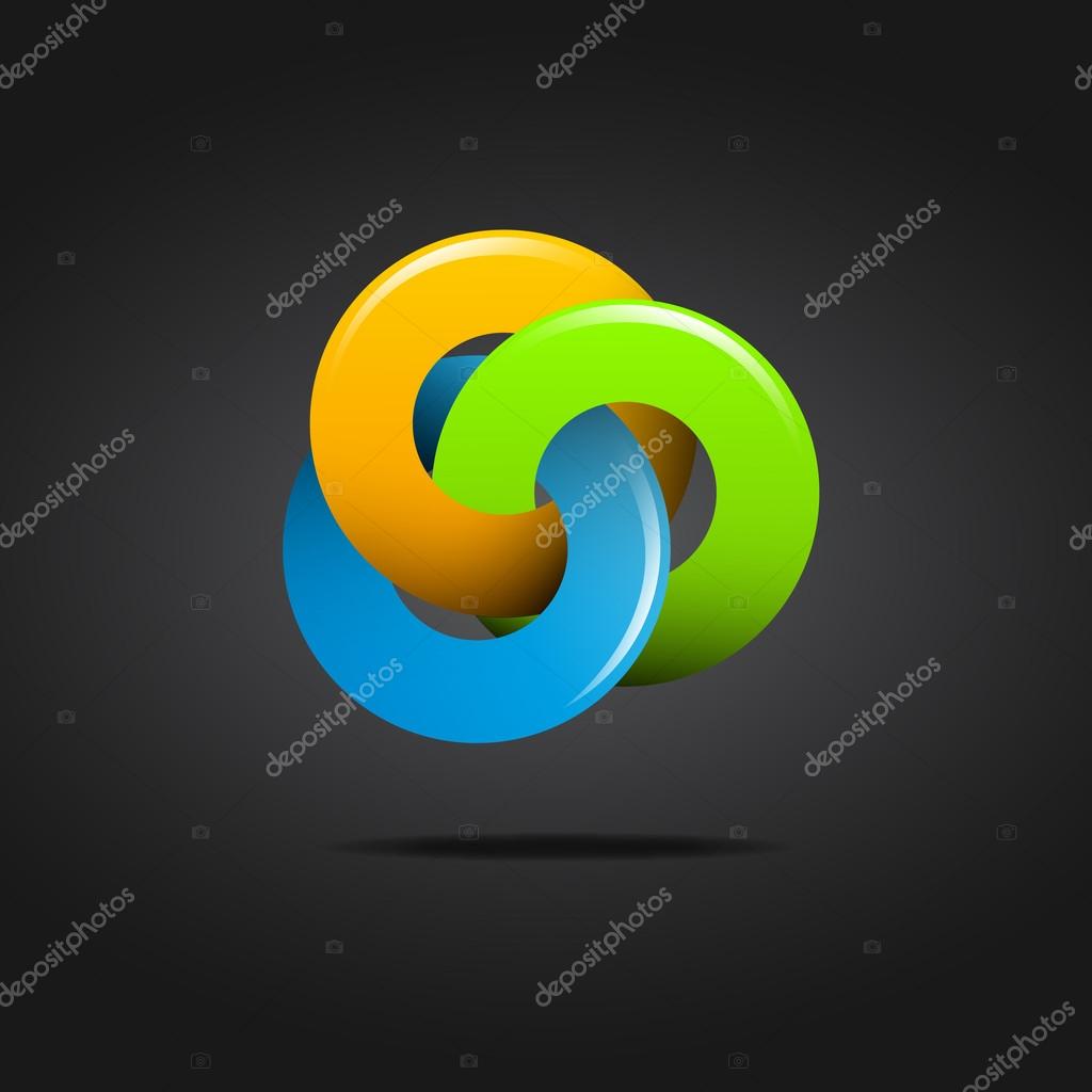 Vector sign crossed circles