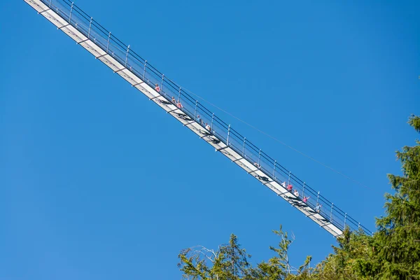 The pedestrian suspension bridge called Highline 179 in Reutte, — Stock Photo, Image
