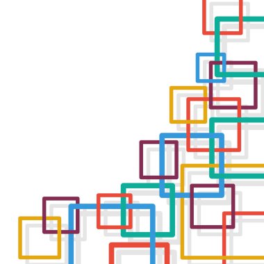 Vektör ağ kavramı. Kareler ve geometrik arka plan