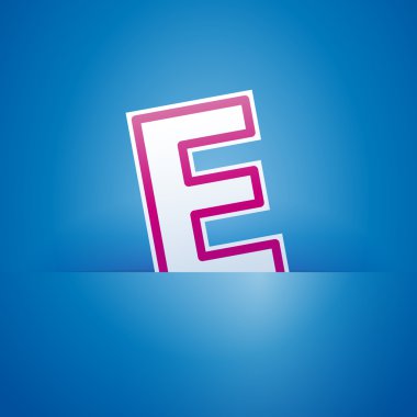 Vektör işareti cep E harfi ile