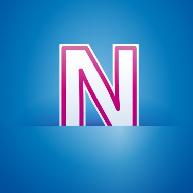 Vektör işareti cep N harfi ile