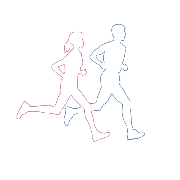 矢量标志跑步、 竞争和成功 — 图库矢量图片