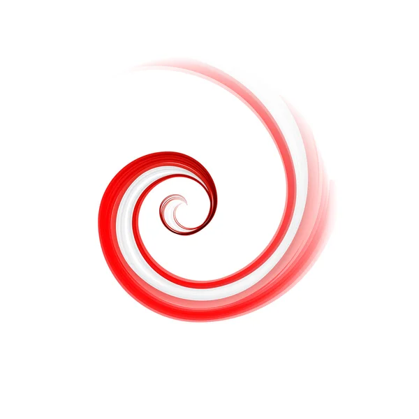 Vector sign vortex in white and red — Stock Vector