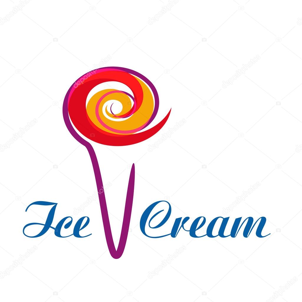 Vector sign ice cream