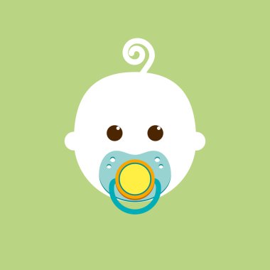 Vektör işareti çocuk emzik ile